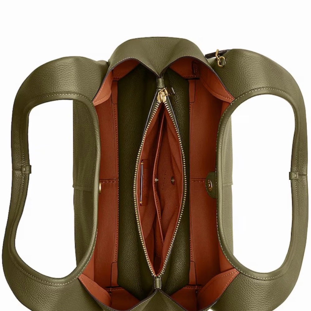 Olive Green Lana Coach Leather Bag